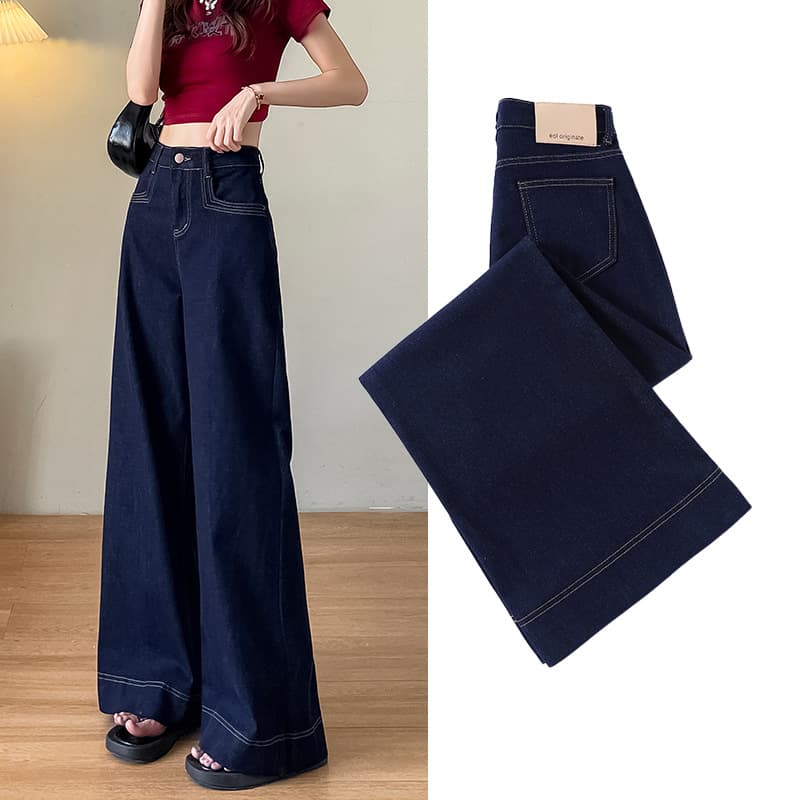 デニムワイドパンツ 韓国 こなれ感漂うゆとりデニム