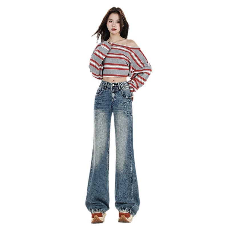 デニムワイドパンツ 復刻クラシックワイドフレアデニム