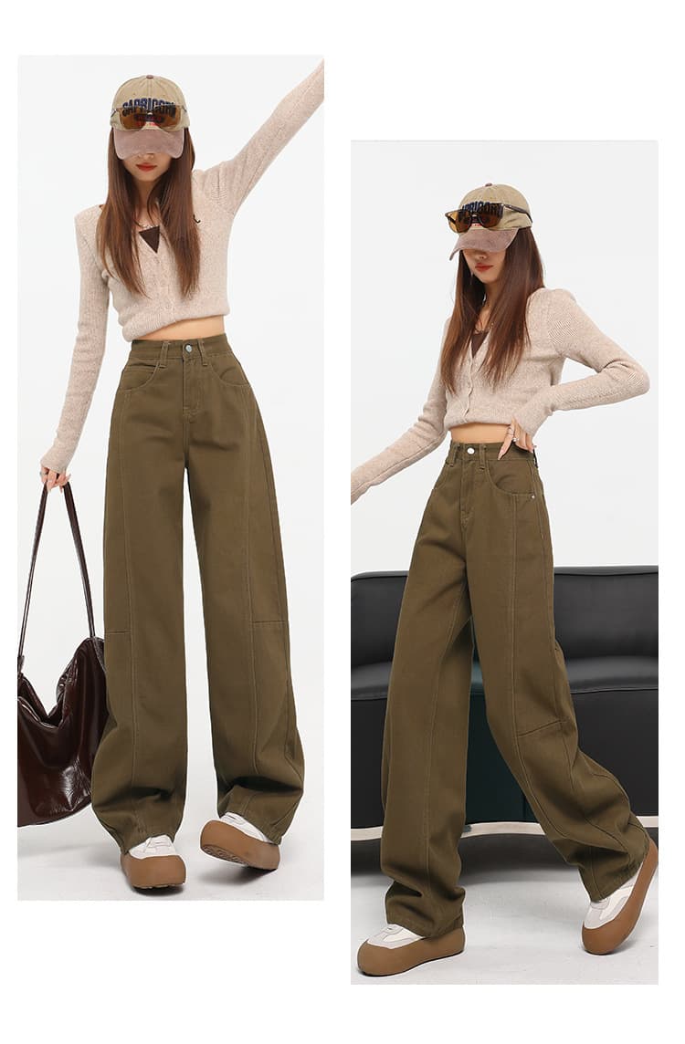 デニムワイドパンツ スタイリッシュワイドデニムパンツ