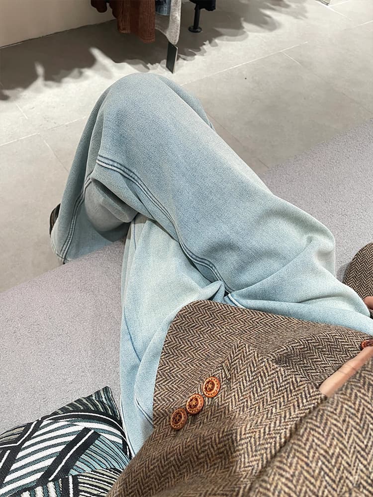 こだわり抜いた美シルエットデニムワイドパンツ