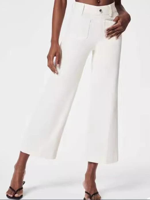 デニムワイドパンツ すっきりシルエットストレートワイドパンツ