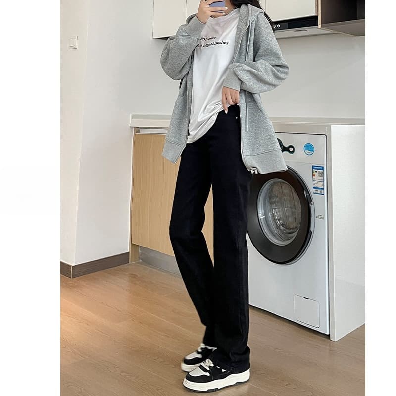 デニムワイドパンツ レディースラグジュアリーストレートジーンズ