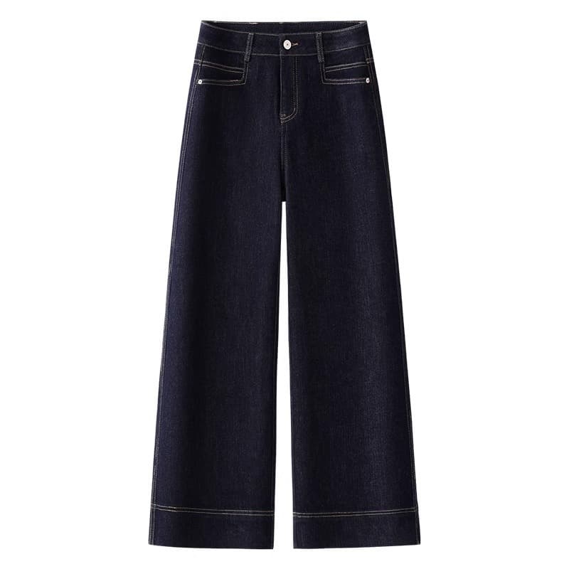 デニムワイドパンツ 脚長ゆったりワイドデニム