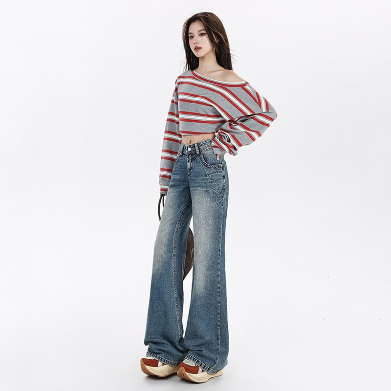 デニムワイドパンツ 復刻クラシックワイドフレアデニム