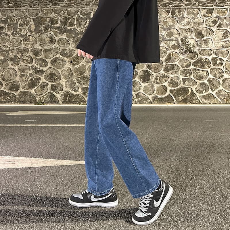 デニムワイドパンツ ゆったりシルエットデニムパンツ