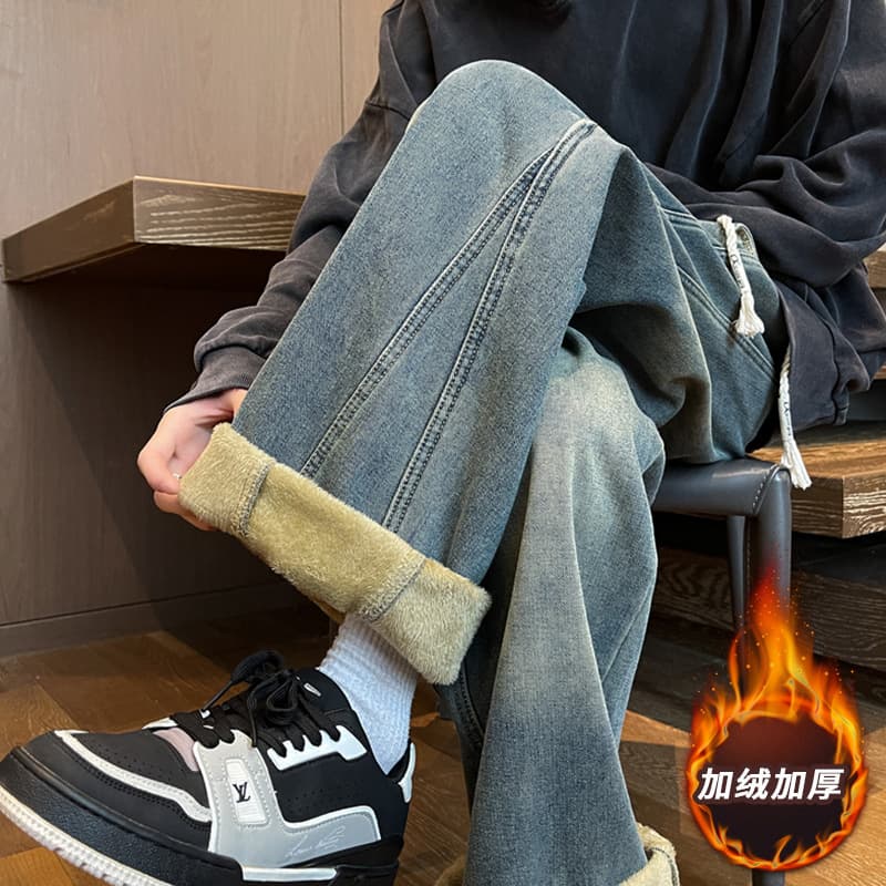 デニムワイドパンツ ゆったりデニムワイドストレート