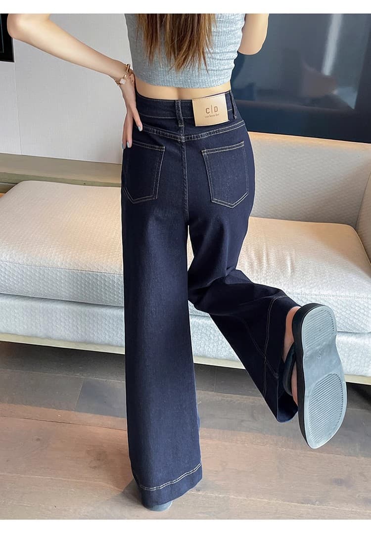 デニムワイドパンツ ゆったり幅広シルエットのカジュアルフレアパンツ