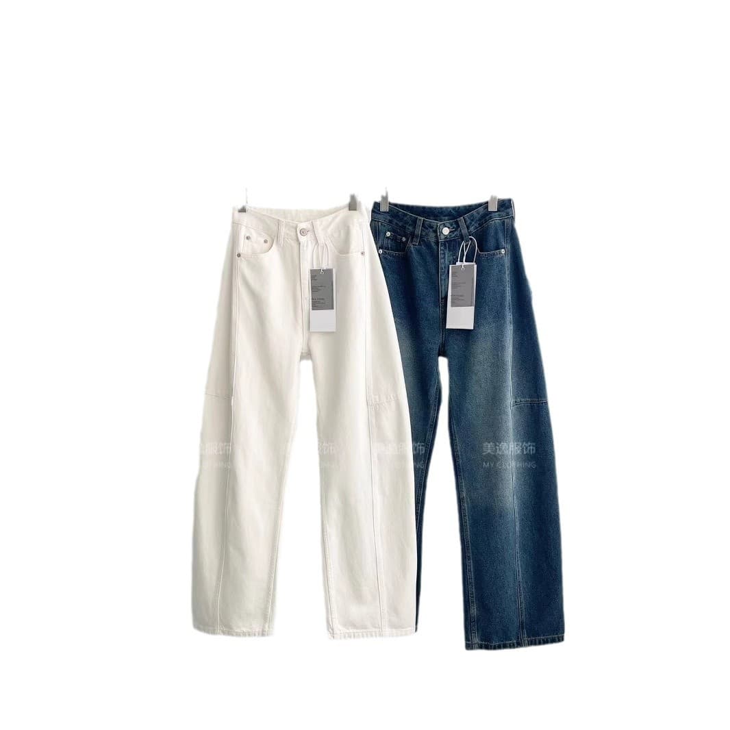 ハイウエストデニムワイドパンツ