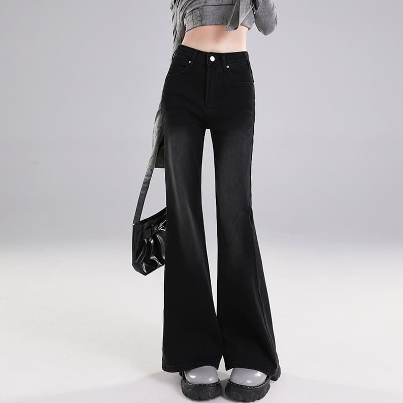 デニムワイドパンツ ドラマティックワイドフレアハイウエストデニムパンツ