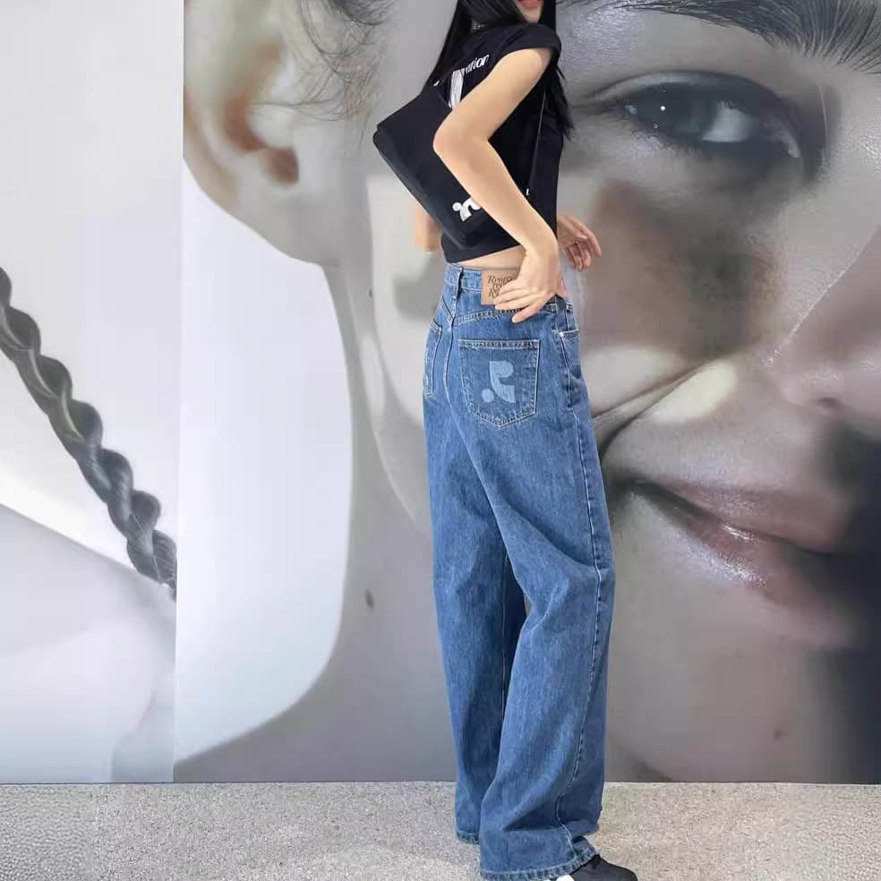 デニムワイドパンツ メリハリシルエットワイドデニム