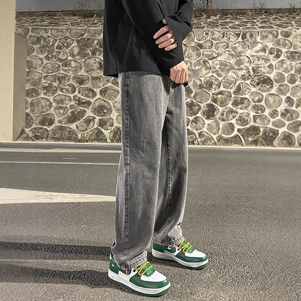 デニムワイドパンツ ゆったりシルエットデニムパンツ