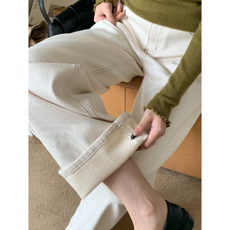 リラックスベーシック デニムワイドパンツ