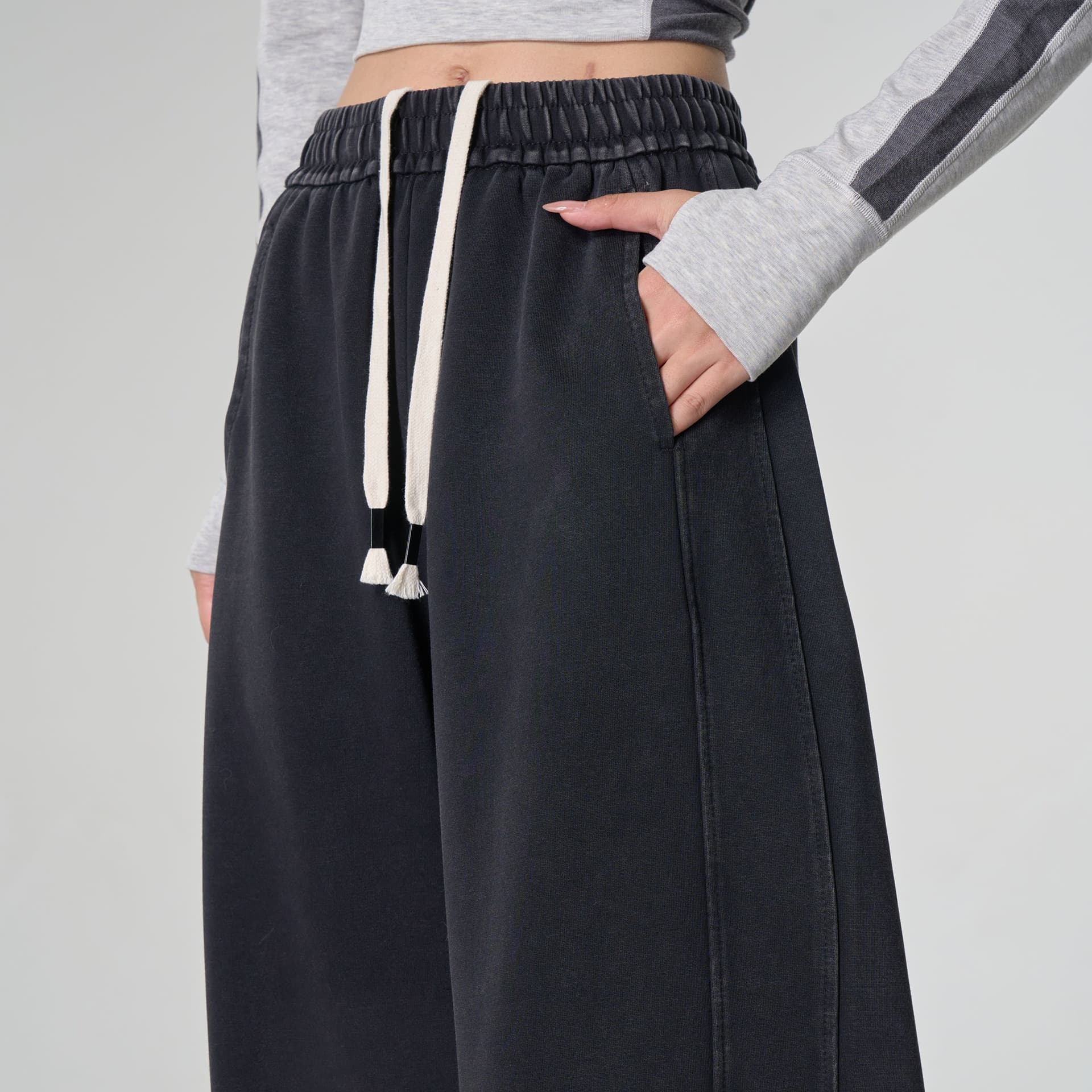 デニムワイドパンツ シンプル ワイド デニムパンツ