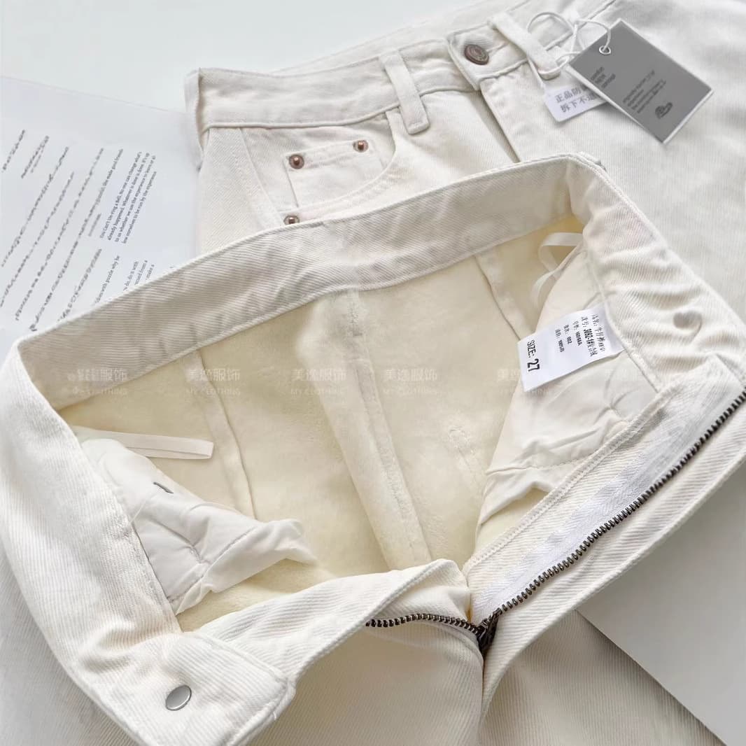 ハイウエストデニムワイドパンツ