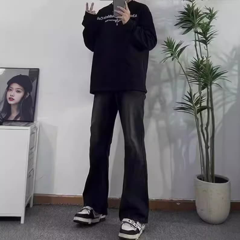 デニムワイドパンツ フレアワイドストレートデニム