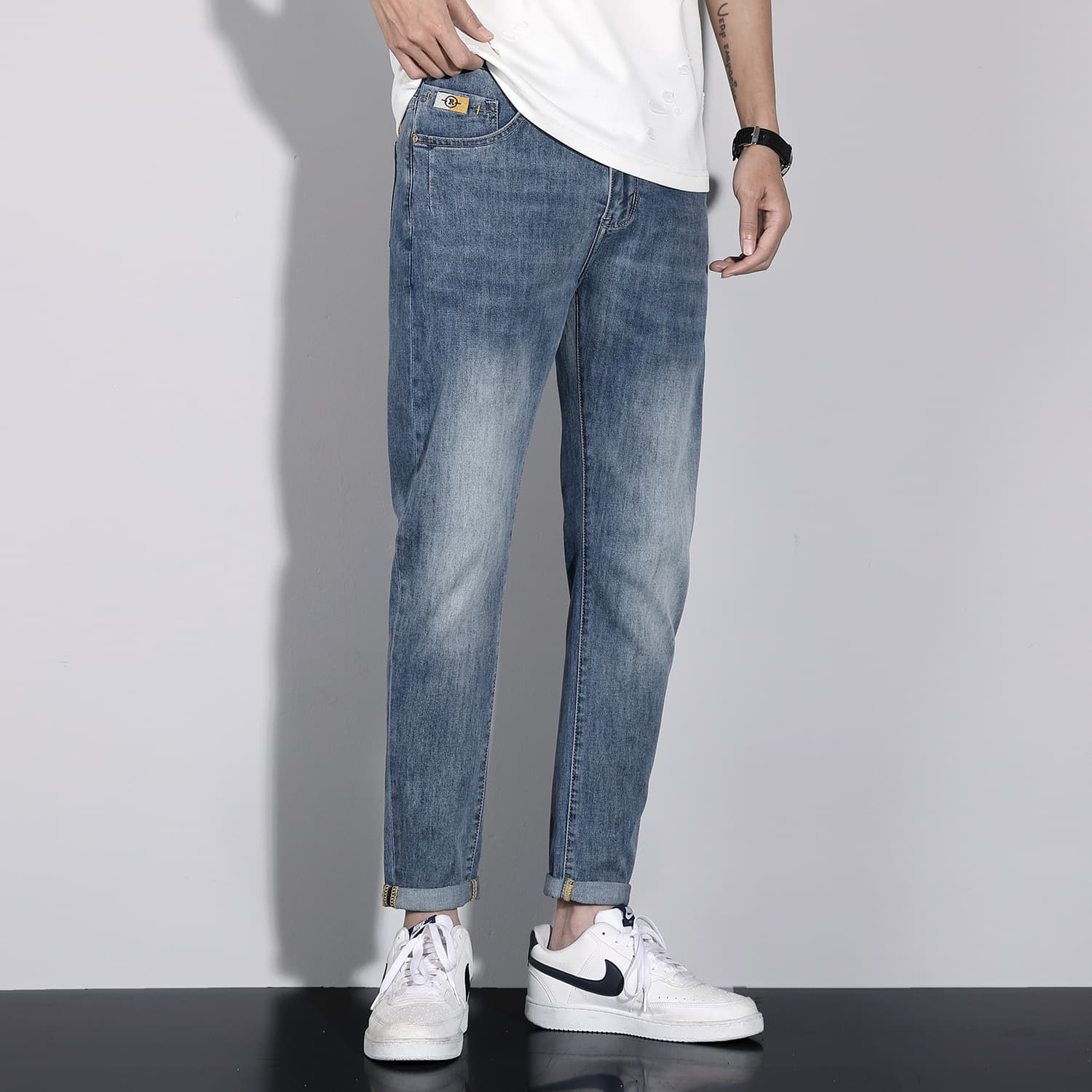 メンズ デニムワイドパンツ クラシック