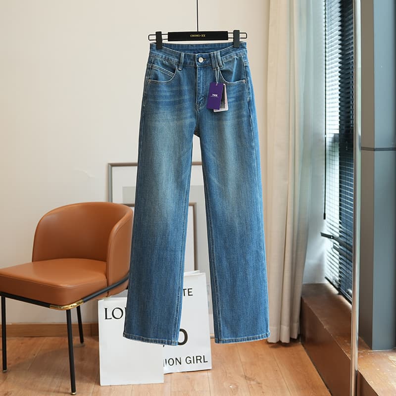 デニムワイドパンツ デニムワイドストレートパンツ 高品質製法