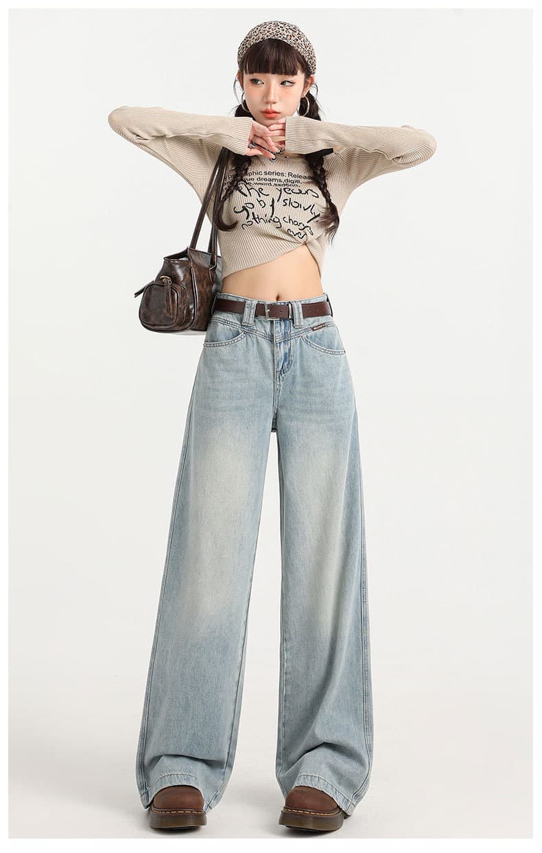 ボーイフレンドデニムワイドパンツ