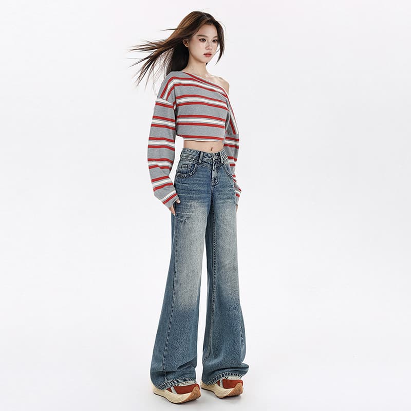 デニムワイドパンツ 復刻クラシックワイドフレアデニム