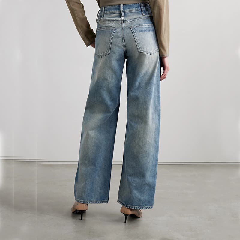 デニムワイドパンツ こだわり抜いた美シルエットワイドデニム