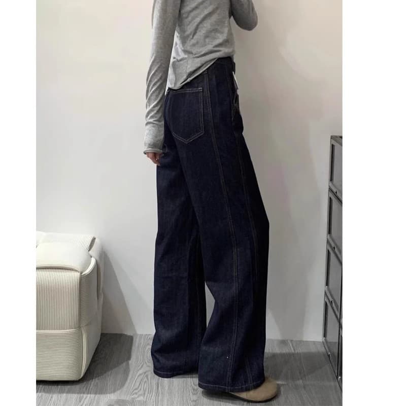 ゆったり楽ちん幅広デニムワイドパンツ