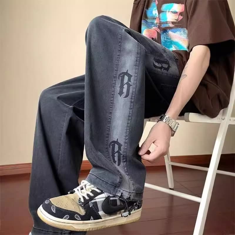 デニムワイドパンツ 大きめシルエットデニムワイドストレート