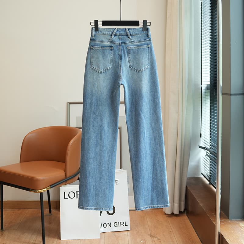 デニムワイドパンツ デニムワイドストレートパンツ 高品質製法