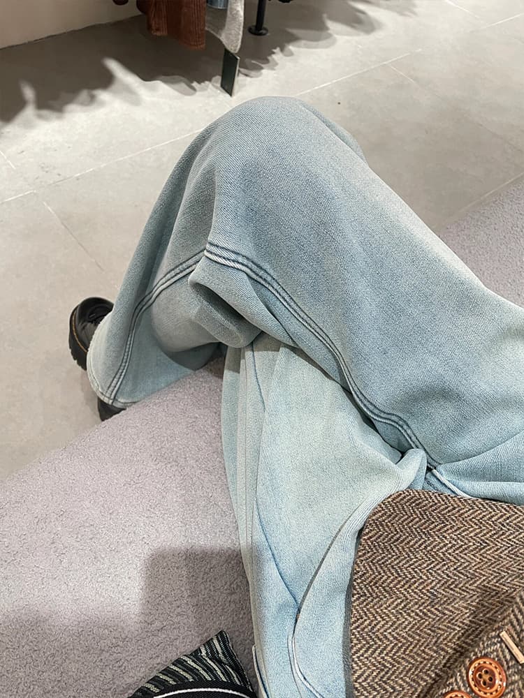 こだわり抜いた美シルエットデニムワイドパンツ