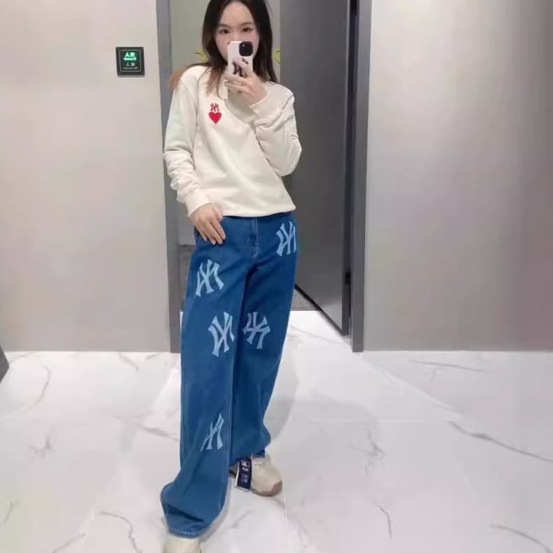 デニムワイドパンツ スポーティ ワイドデニム