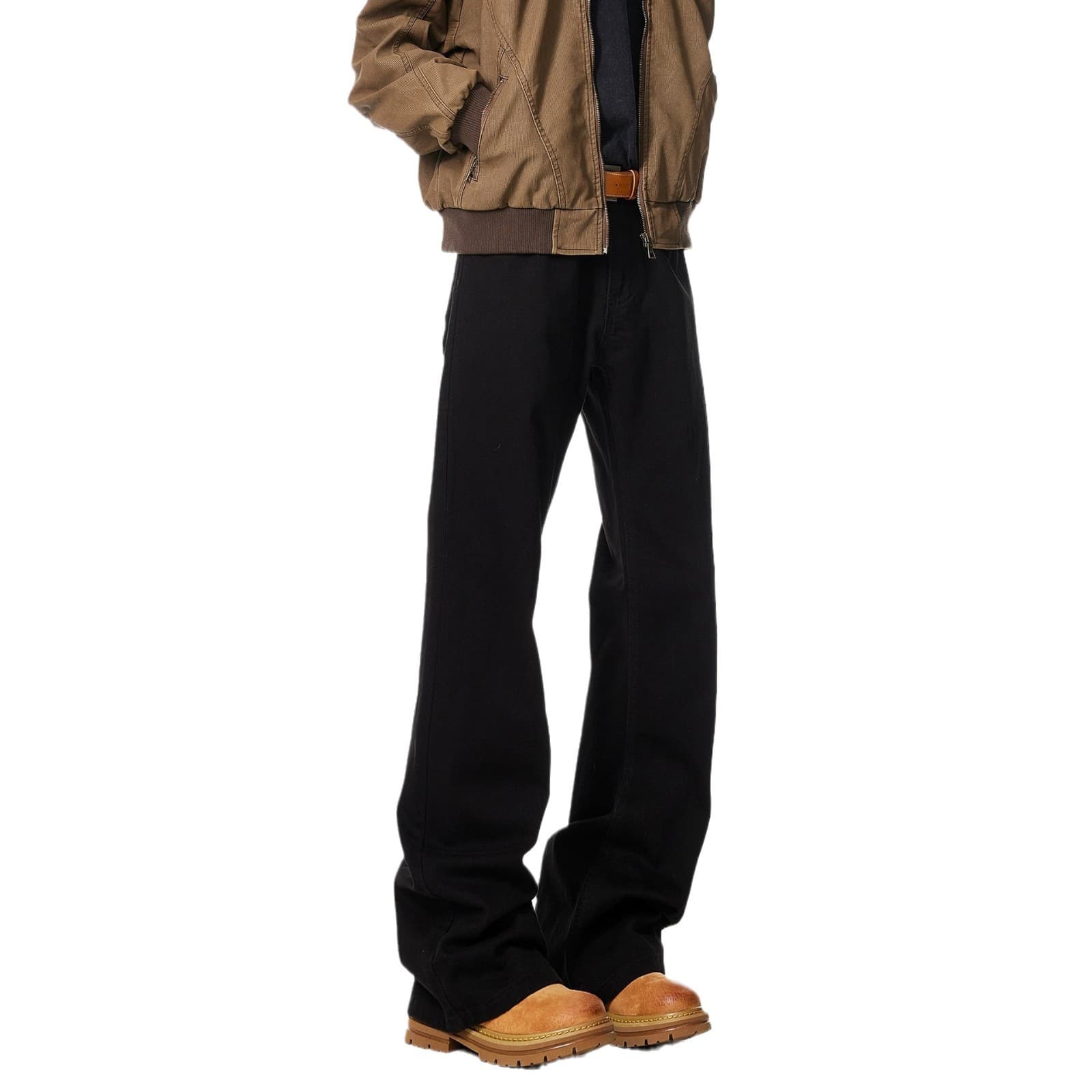 デニムワイドパンツ メンズ ゆとりデニム ストレート パンツ