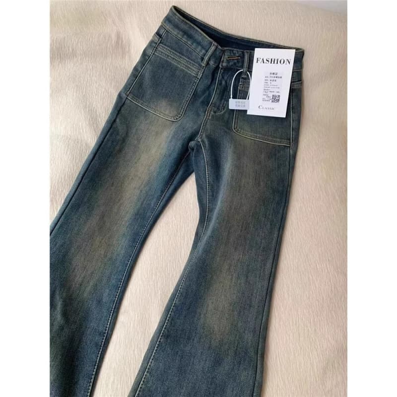 デニムワイドパンツ 美シルエットハイウエストワイドフレアデニム