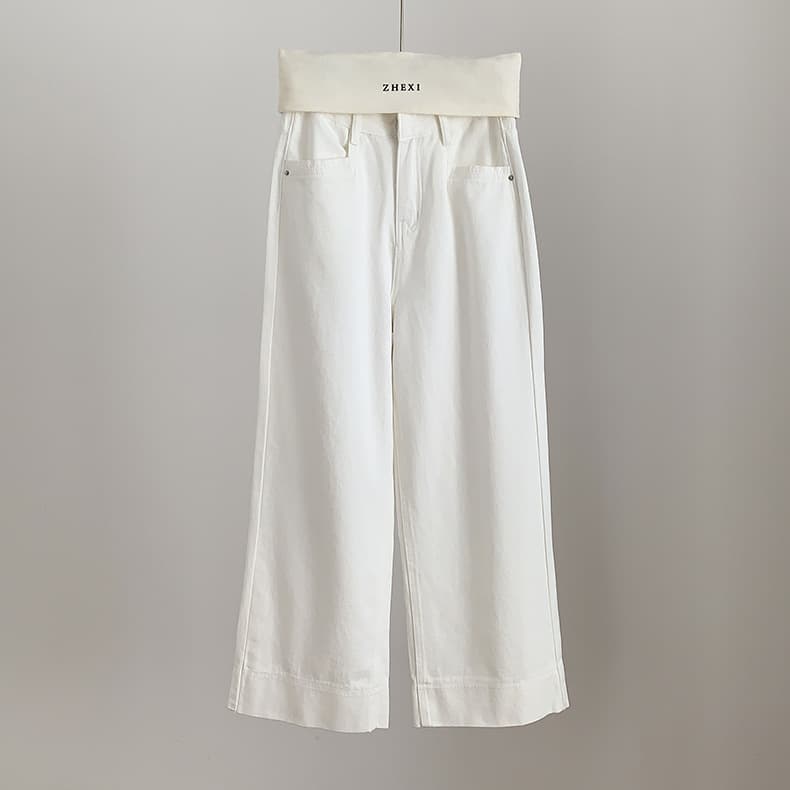 ゆったり快適デニムワイドパンツ