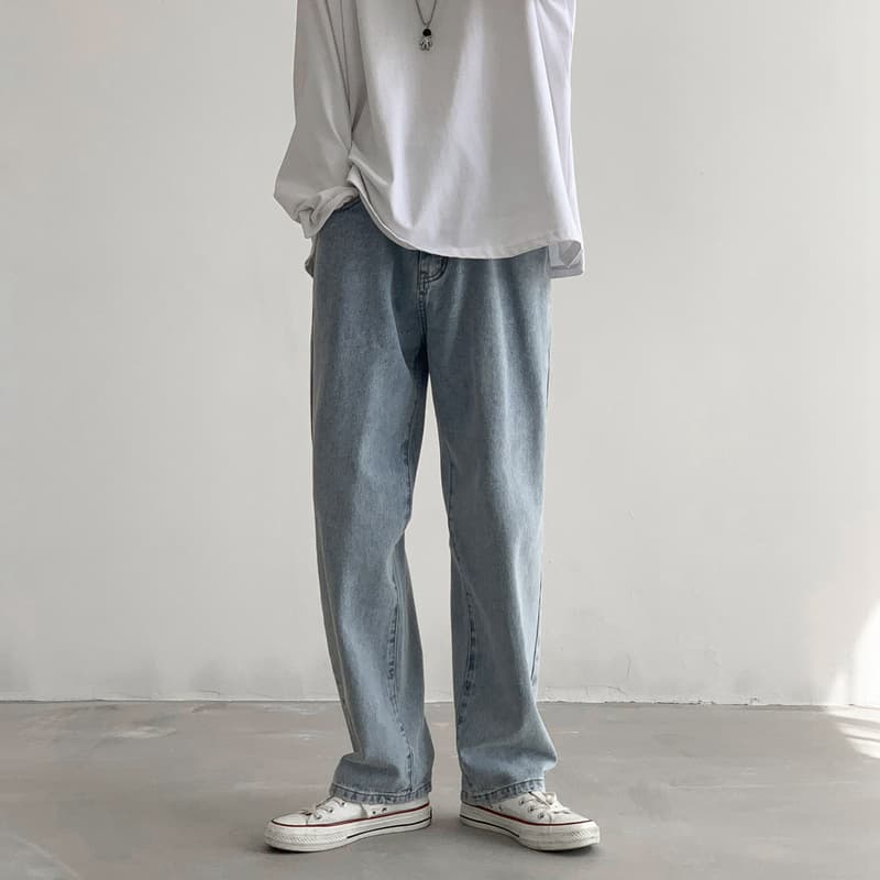 デニムワイドパンツ リラックスデニムワイドストレート