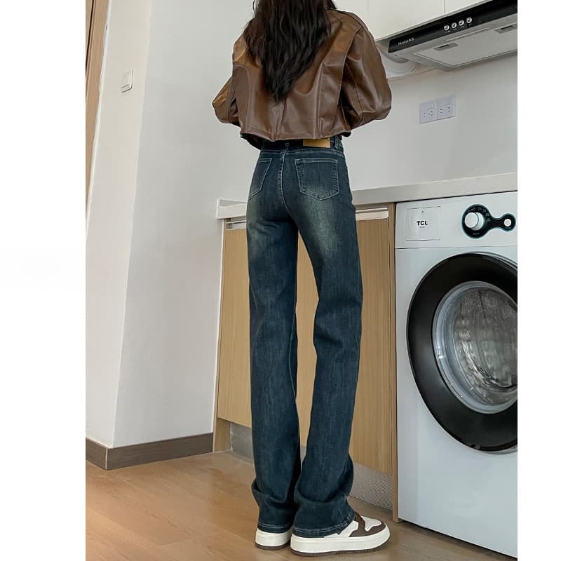 デニムワイドパンツ レディースラグジュアリーストレートジーンズ