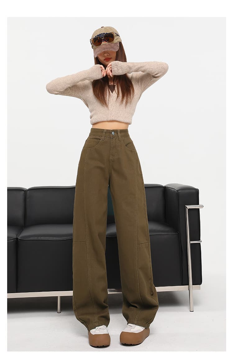 デニムワイドパンツ スタイリッシュワイドデニムパンツ