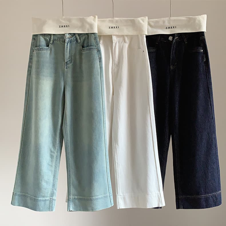 ゆったり快適デニムワイドパンツ