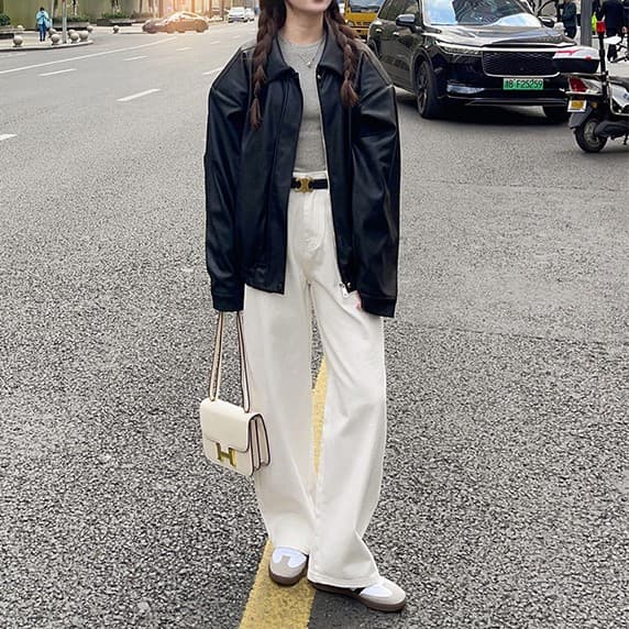 デニムワイドパンツ デイリー幅広ハイウエストワイドデニム