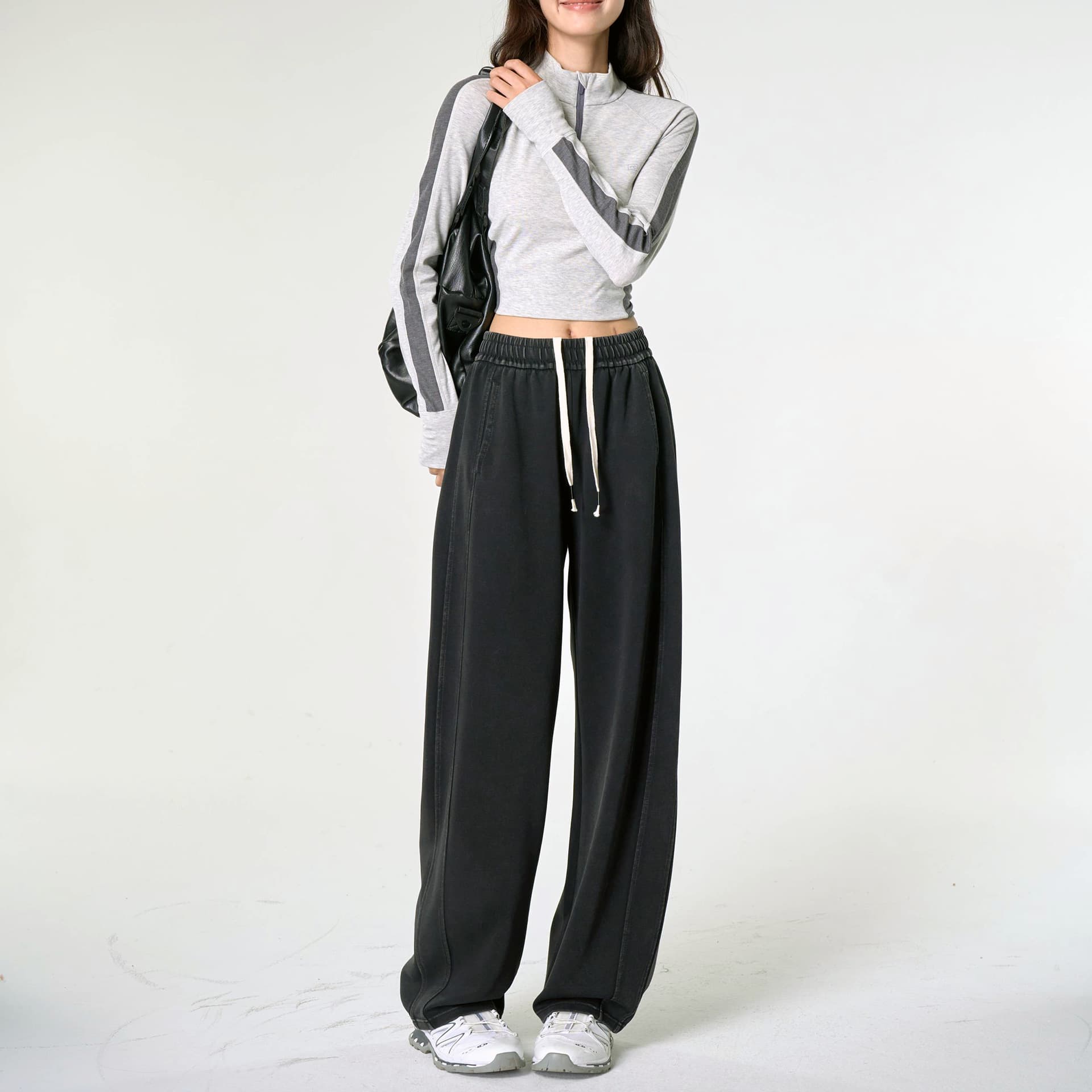 デニムワイドパンツ シンプル ワイド デニムパンツ