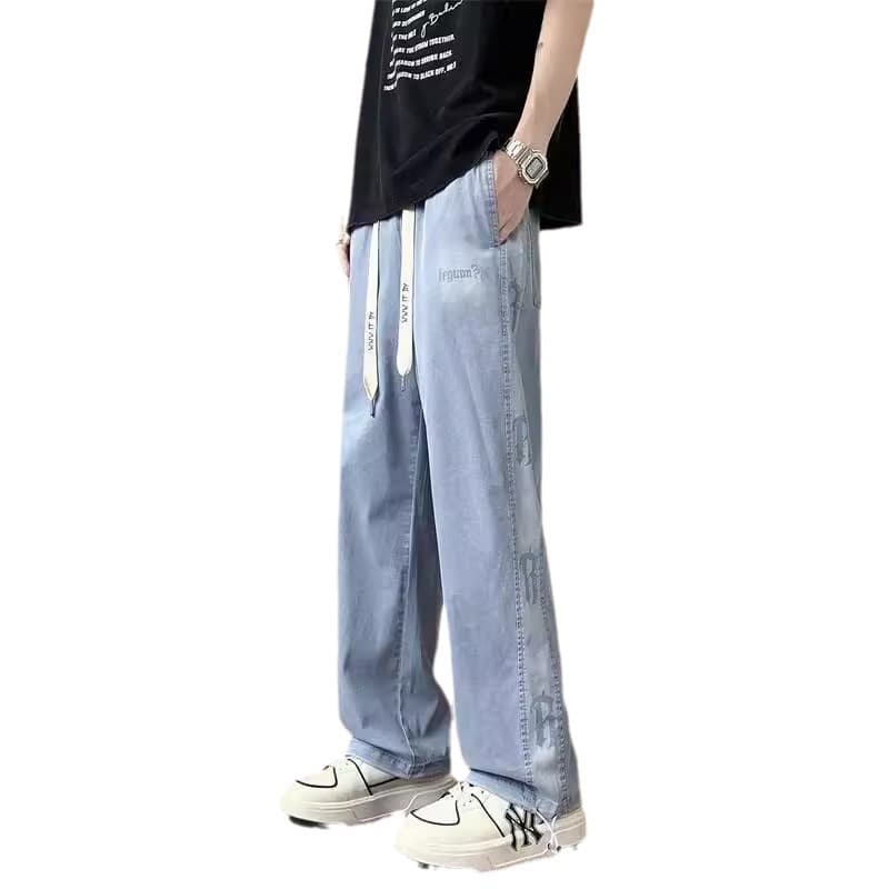 デニムワイドパンツ 大きめシルエットデニムワイドストレート