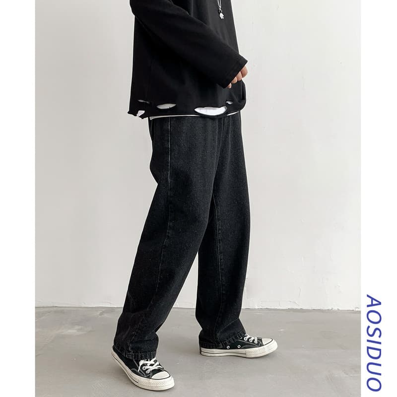 デニムワイドパンツ リラックスデニムワイドストレート
