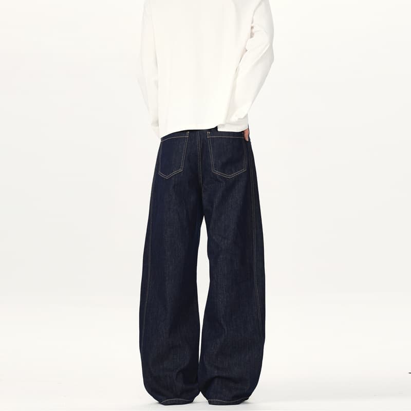 デニムワイドパンツ デニム ゆったりシルエット カジュアルパンツ